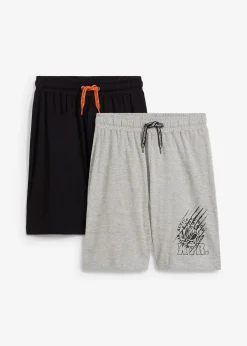 Lot de 2 bermudas en jersey coton