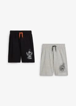 Lot de 2 bermudas en jersey coton