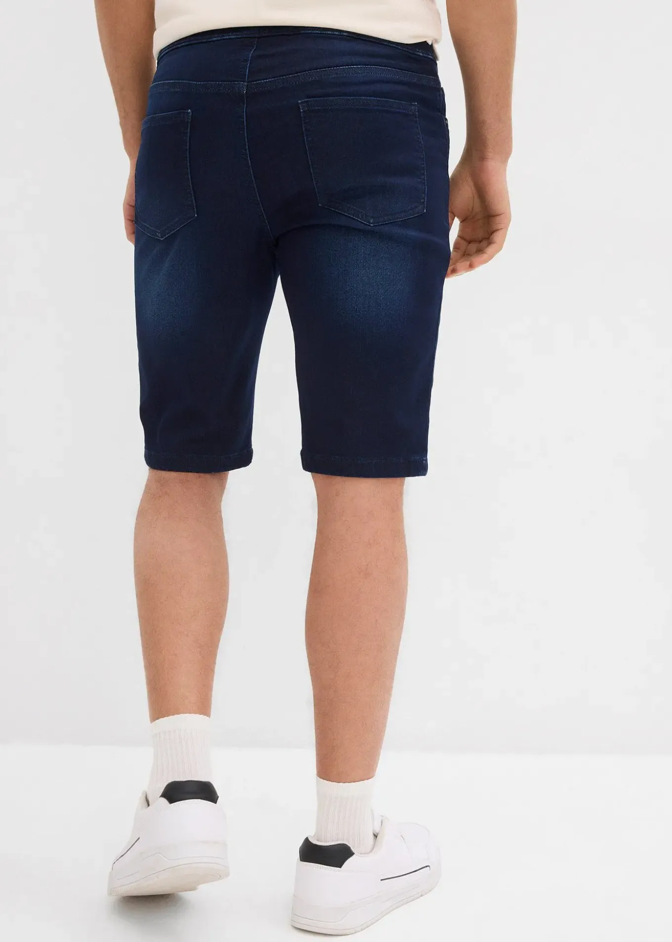 Lot de 2 bermudas en sweat effet jean, Regular
