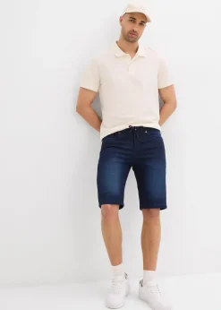 Lot de 2 bermudas en sweat effet jean, Regular
