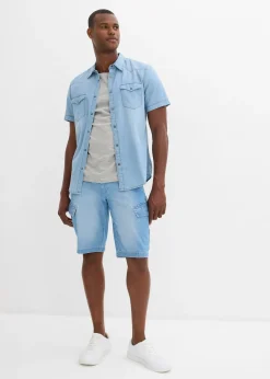 Lot de 2 bermudas loose en denim léger 100% coton