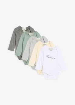 Lot de 5 bodies bébé manches longues