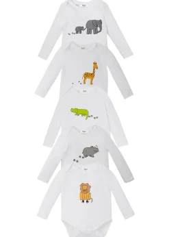 Lot de 5 bodies bébé manches longues