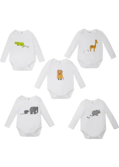 Lot de 5 bodies bébé manches longues