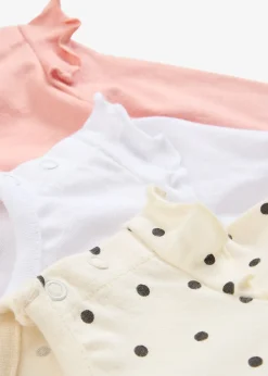 Lot de 3 bodies bébé volantés 100% coton