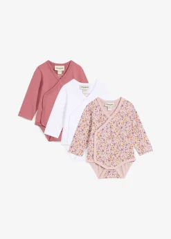 Lot de 3 bodys bébé style portefeuille