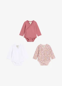 Lot de 3 bodys bébé style portefeuille