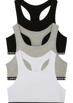 Lot de 3 brassières en coton doux et extensible