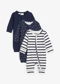 Lot de 3 combinaisons 100% coton