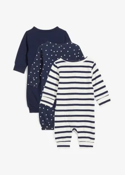 Lot de 3 combinaisons 100% coton