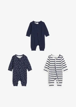 Lot de 3 combinaisons 100% coton