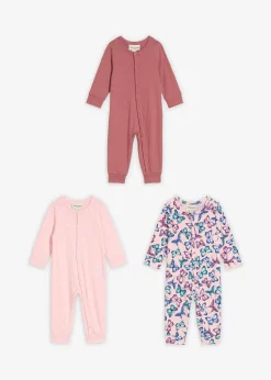 Lot de 3 combinaisons bébé 100% coton