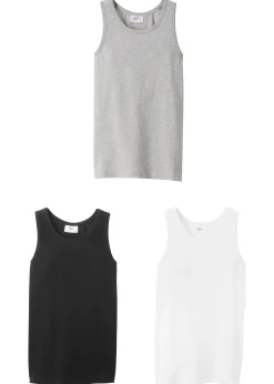 Lot de 3 débardeurs en coton doux et extensible
