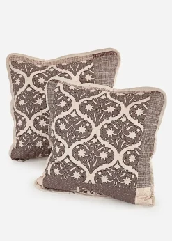 Lot de 2 housses de coussin à imprimé patchwork