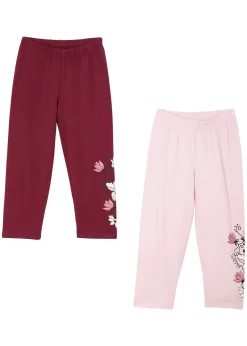 Lot de 2 leggings 3/4 en coton extensible