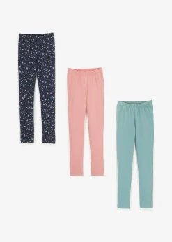 Lot de 3 leggings en jersey de coton extensible