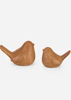 Lot de 2 oiseaux déco