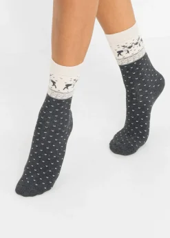 Lot de 3 paires de chaussettes thermiques en coton majoritaire