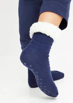 Lot de 2 paires de chaussettes d'intérieur avec polaire peluche