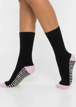 Lot de 5 paires de chaussettes bord non comprimant avec coton