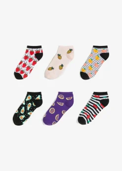 Lot de 6 paires de socquettes en coton majoritaire