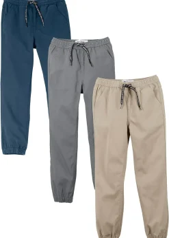 Lot de 3 pantalons à taille élastique, Regular Fit