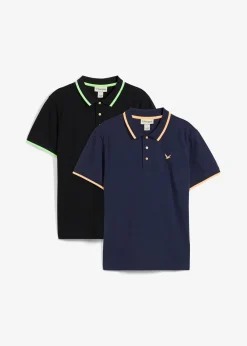 Lot de 2 polos en maille piquée 100% coton