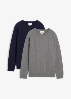 Lot de 2 pulls en fine maille 100% coton