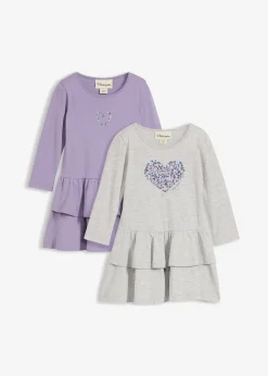 Lot de 2 robes en jersey 100% coton
