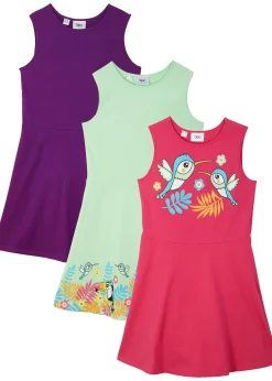 Lot de 3 robes en jersey 100% coton