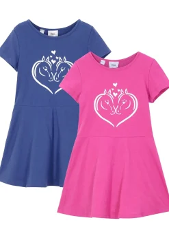Lot de 2 robes en jersey 100% coton
