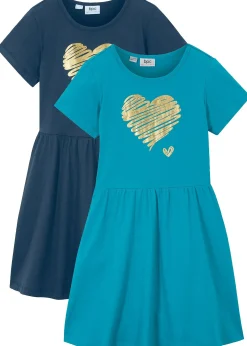 Lot de 2 robes en jersey 100% coton
