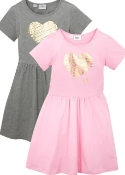 Lot de 2 robes en jersey 100% coton