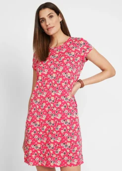 Lot de 2 robes en jersey 100% coton, fentes latérales