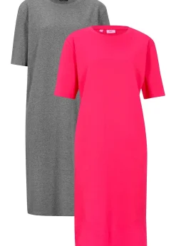 Lot de 2 robes T-shirt oversize 100% coton