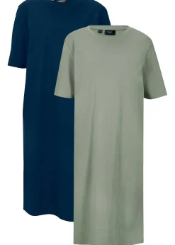 Lot de 2 robes T-shirt oversize 100% coton