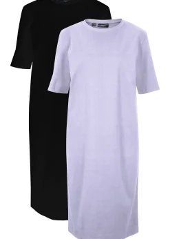 Lot de 2 robes T-shirt oversize 100% coton