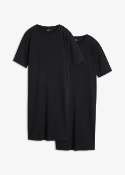 Lot de 2 robes T-shirt oversize 100% coton