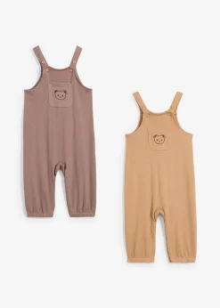 Lot de 2 salopettes bébé en coton