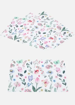 Lot de 4 sets de table avec imprimé fleurs