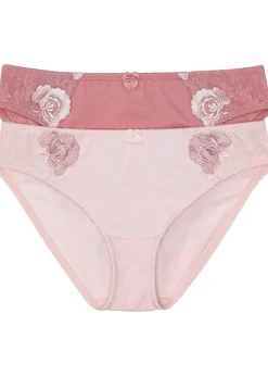 Lot de 2 slips avec broderies