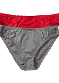 Lot de 2 slips avec dentelle