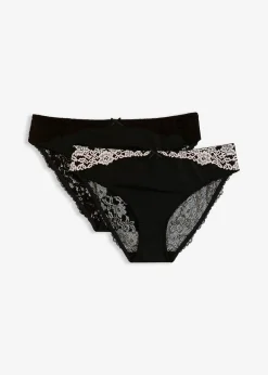 Lot de 2 slips avec dentelle