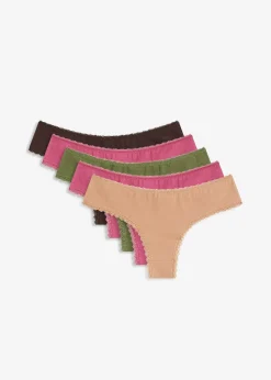 Lot de 5 slips brésiliens coton