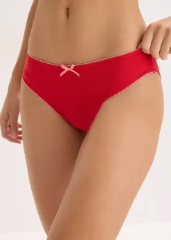 Lot de 5 slips en pointelle à motif cœurs