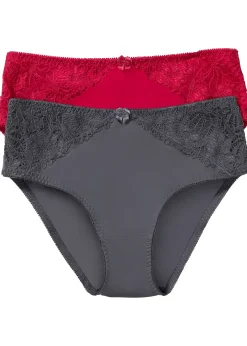 Lot de 2 slips maxi avec dentelle