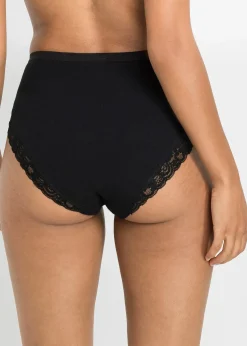 Lot de 4 slips maxi coton et dentelle