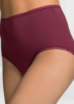 Lot de 3 slips taille haute en microfibre