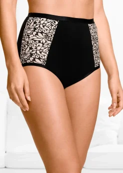 Lot de 4 slips taille haute coton