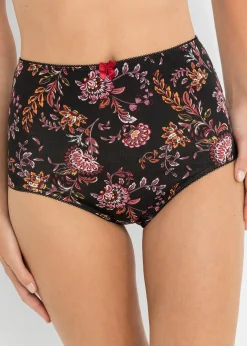 Lot de 4 slips taille haute coton